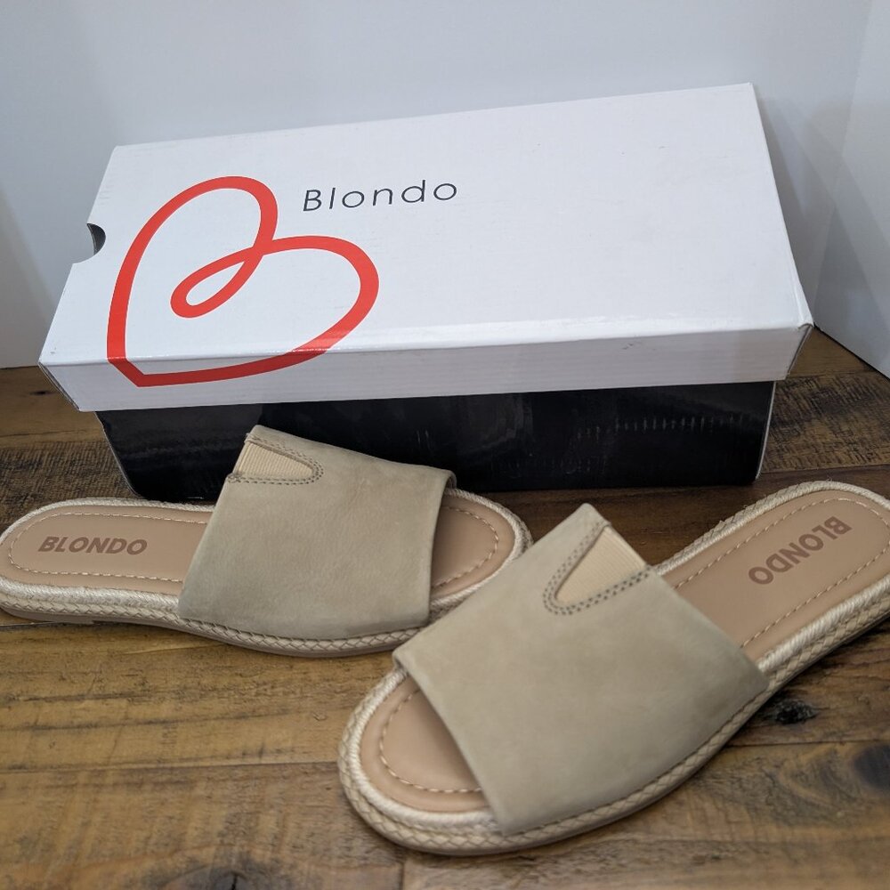 NIB-Blondo Emilia Suede Slide Sandals-Size 6